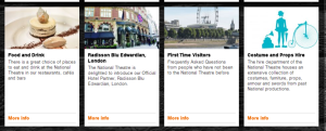 Examples of options to choose under the 'Plan Your Visit' tab