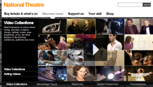 National Theatre 'Video Collections' page